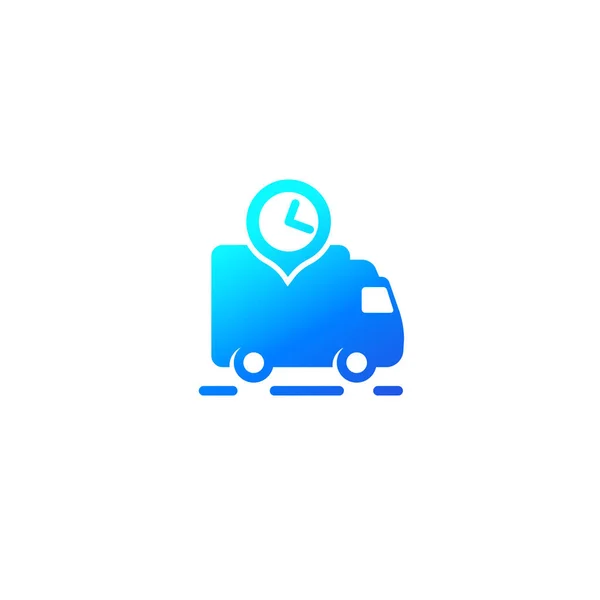 Entrega rápida icono de la furgoneta, vector logotipo — Vector de stock