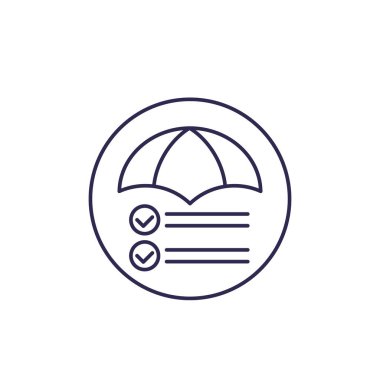 Beyaz üzerinde risk yönetimi simgesi