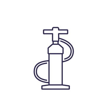 hava pompası simgesi, çizgi vektörü