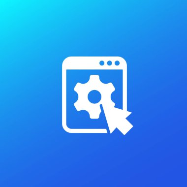 Web sitesi vektör simgesinin yönetici paneli