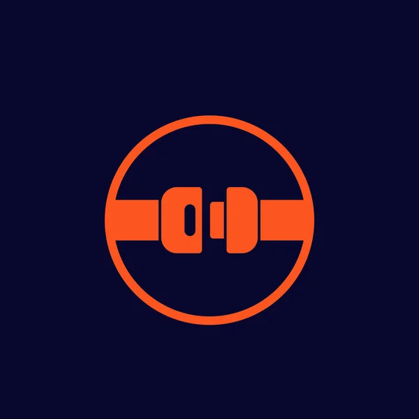Icône ceinture de sécurité, signe vectoriel — Image vectorielle