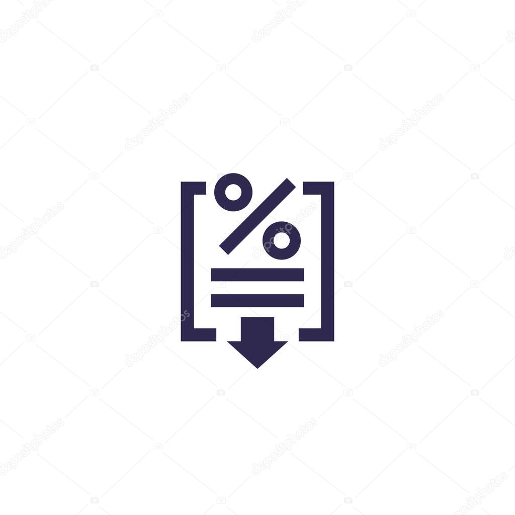 rate cut icon, business concept