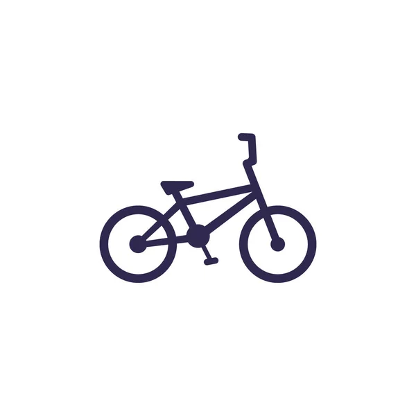 Icône de vélo bmx sur blanc — Image vectorielle