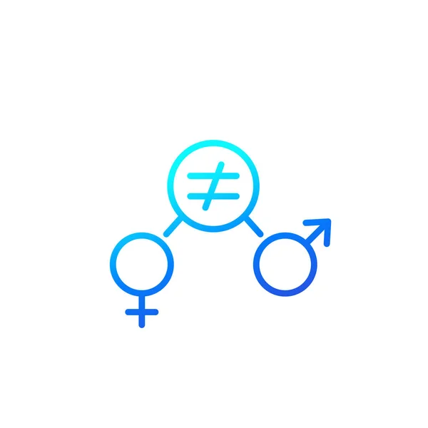Εικονίδιο ισότητας των φύλων, διάνυσμα περιγράμματος — Διανυσματικό Αρχείο