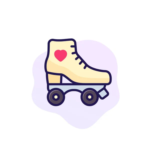 Patines icono, vector de arte — Archivo Imágenes Vectoriales