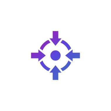 spesifik odak, konsantrasyon vektörü simgesi