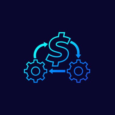 maliyet optimizasyonu veya gider azaltma simgesi