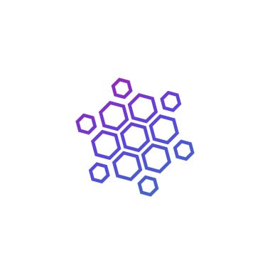 nano malzeme vektör simgesi, satır tasarımı