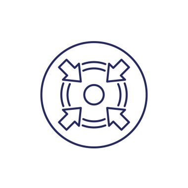 spesifik odak veya konsantrasyon çizgisi simgesi