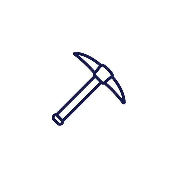 Pick axe icon on white, line — стоковый вектор