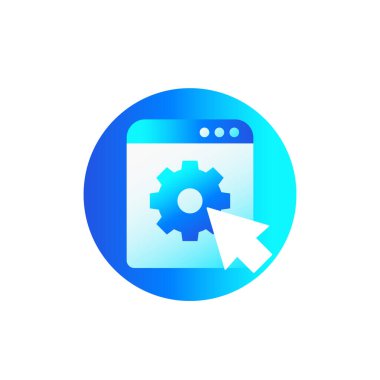 Yönetim paneli, web sitesi simgesi, vektör