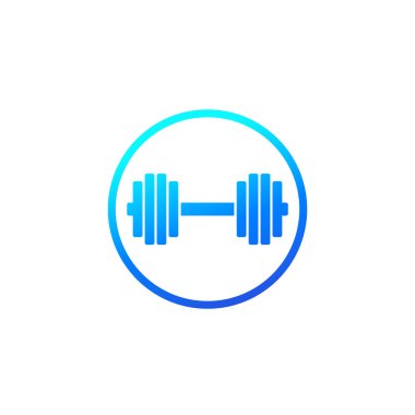 Fitness veya spor salonu simgesi, vektör