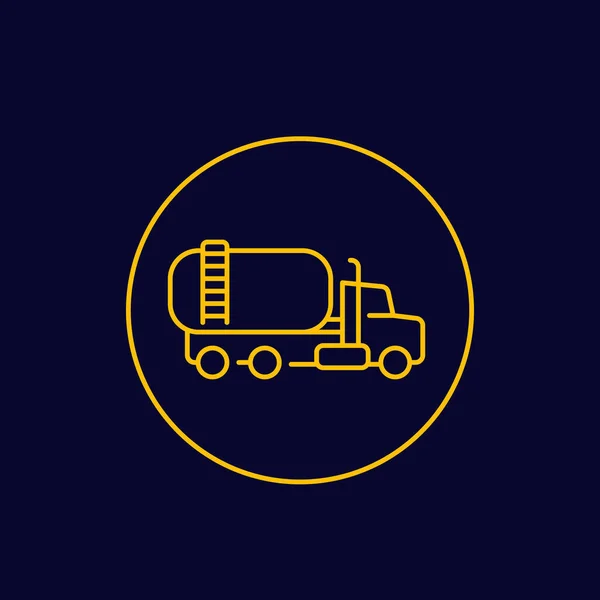 Tankwagen, Liniensymbol — Stockvektor