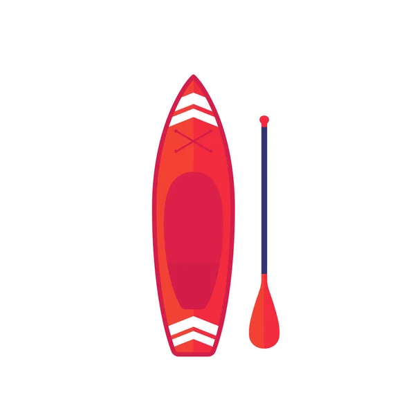 SUP board en peddel vector illustratie — Stockvector