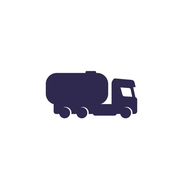 Ícone do caminhão-tanque de combustível, vetor — Vetor de Stock