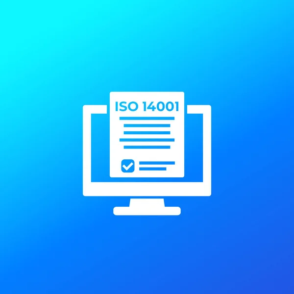 ISO 14001 Vektorsymbol für Web — Stockvektor