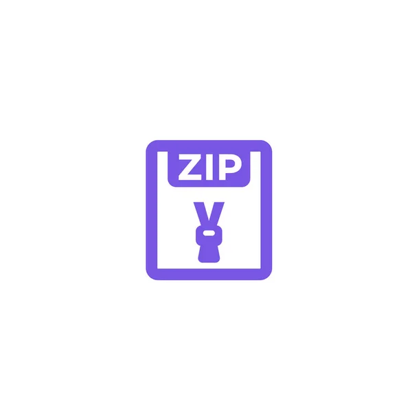 Zip-Datei-Archiv-Symbol, Vektor — Stockvektor