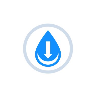 düşük su seviyesi simgesi beyaz