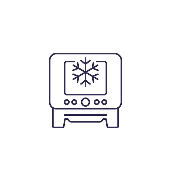 Industrieller Kühlschrank, Gefriertruhe Symbol — Stockvektor