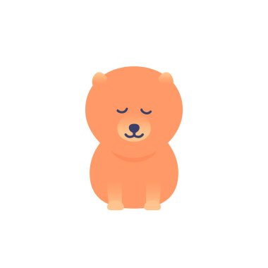 Pomeranian köpek yavrusu beyaz, vektör