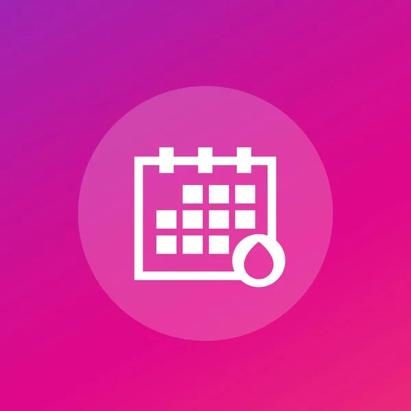 Menstruation cycle calendar vector icon — Stock Vector