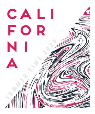 Sörf binici ve sörf California tema vektör çizim