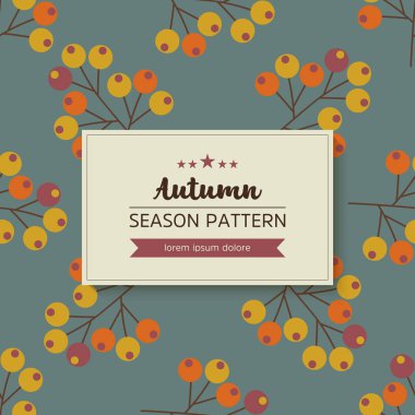 sonbahar yaprak ve dal geometrik desen