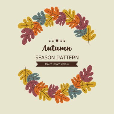 sonbahar yaprak ve dal geometrik desen