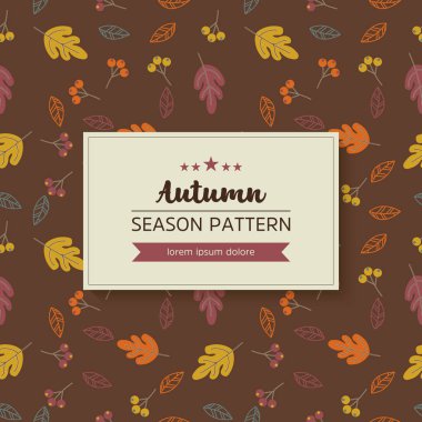 sonbahar yaprak ve dal geometrik desen