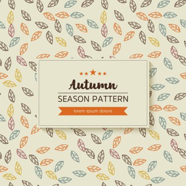 sonbahar yaprak ve dal geometrik desen