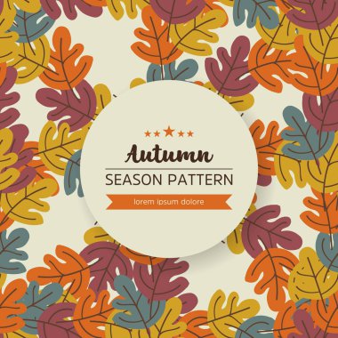 sonbahar yaprak ve dal geometrik desen