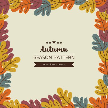 sonbahar yaprak ve dal geometrik desen