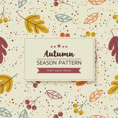 sonbahar yaprak ve dal geometrik desen