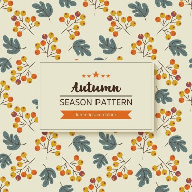 sonbahar yaprak ve dal geometrik desen