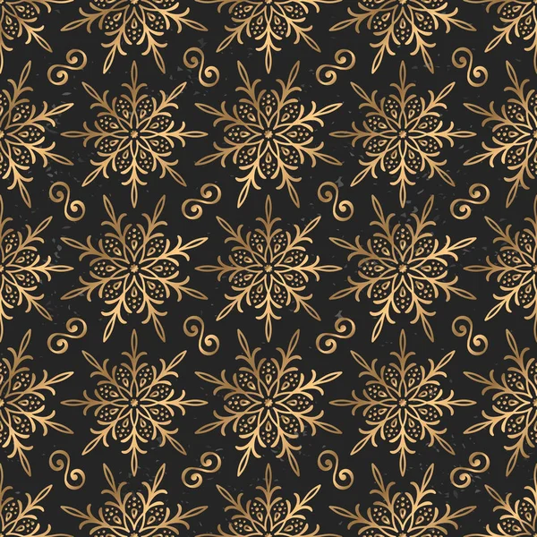 Patrón mandala de oro de lujo — Vector de stock