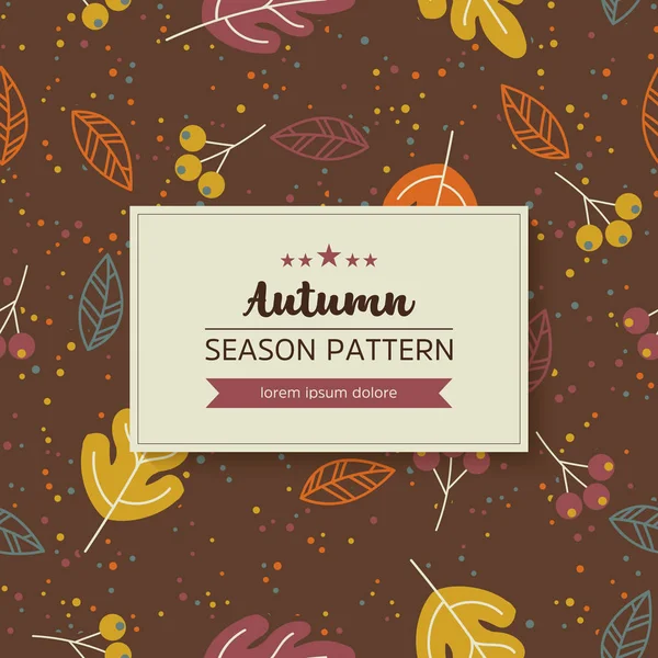 sonbahar yaprak ve dal geometrik desen