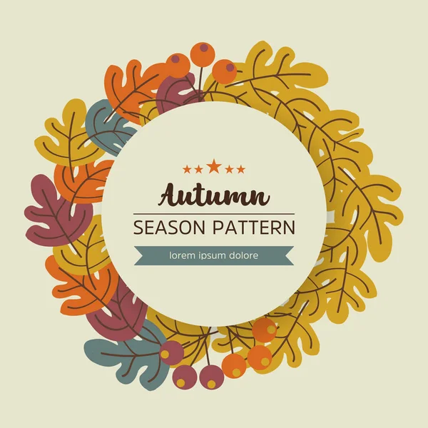 sonbahar yaprak ve dal geometrik desen