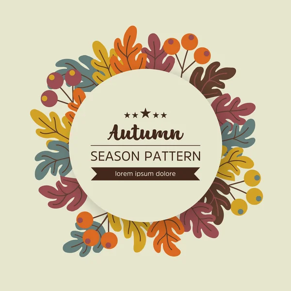 sonbahar yaprak ve dal geometrik desen