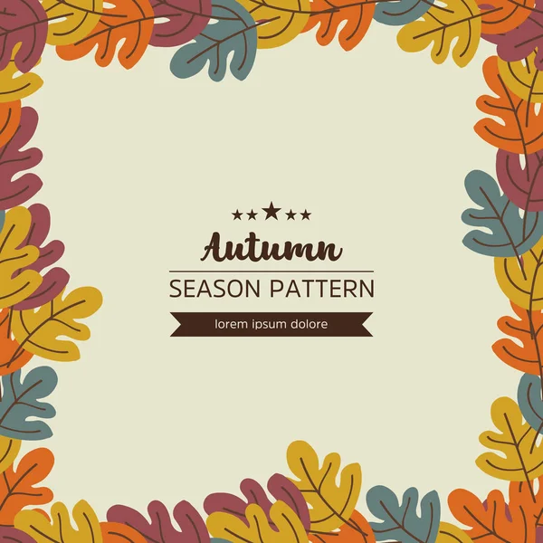 sonbahar yaprak ve dal geometrik desen