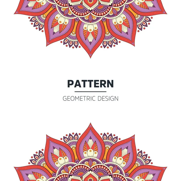 Conjunto País Indio Ornamento Concepto Ilustración Diseño Colorido Étnico Henna — Vector de stock