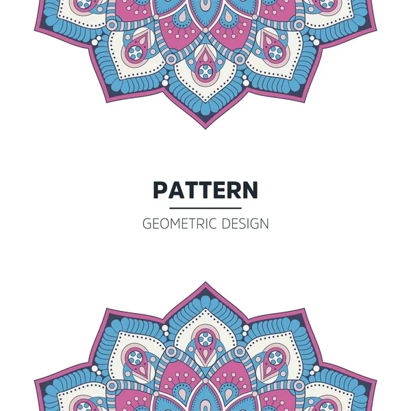 Ensemble Illustration Ornement Pays Indien Concept Ethnique Coloré Henna Mandala — Image vectorielle