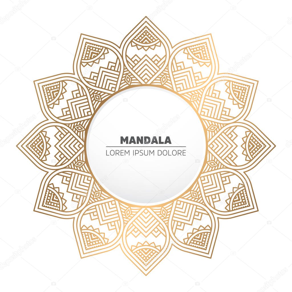 Luxury light mandala background