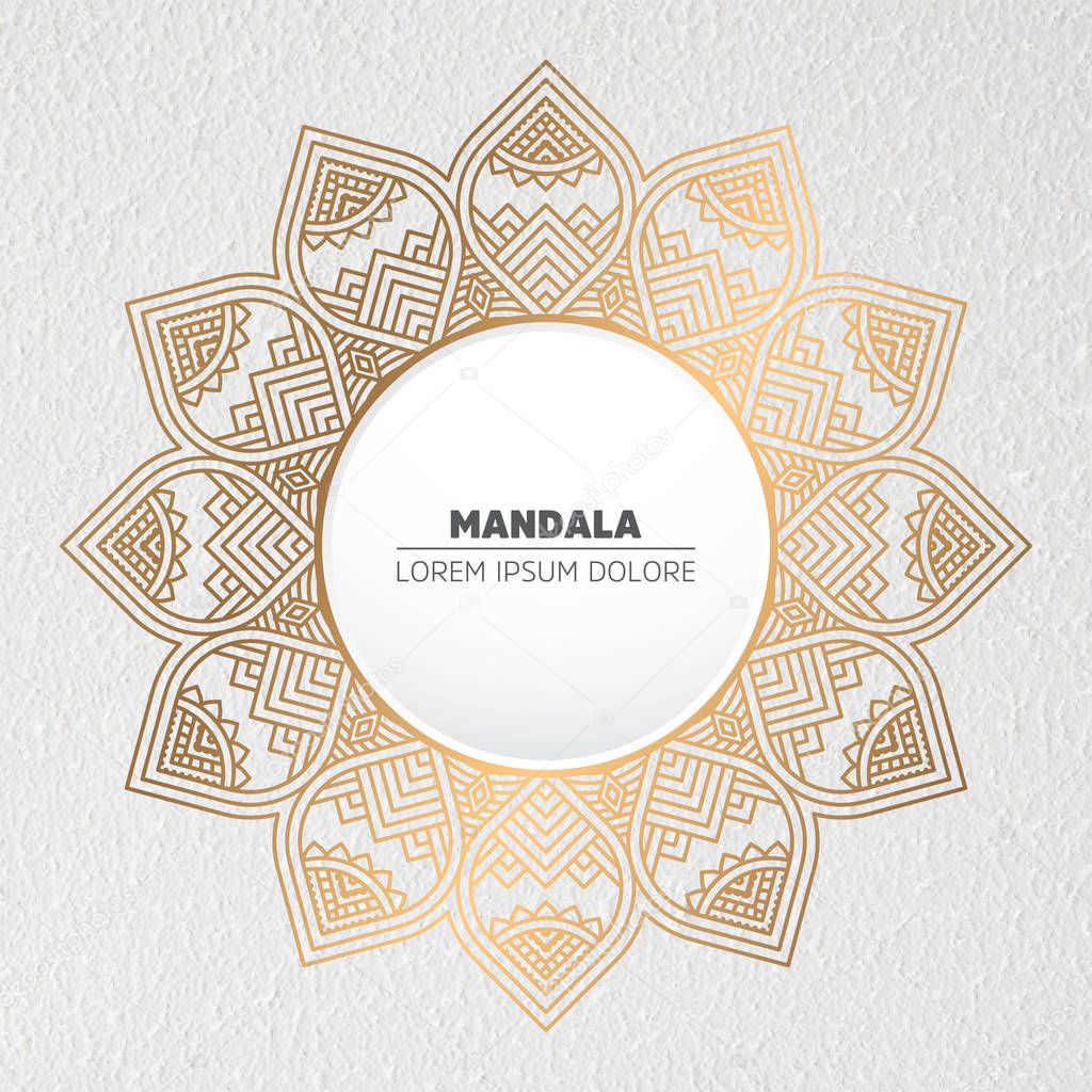 Luxury light mandala background