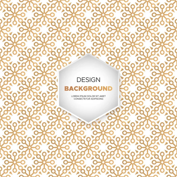 Fondo de diseño de mandala ornamental de lujo en color oro — Vector de stock