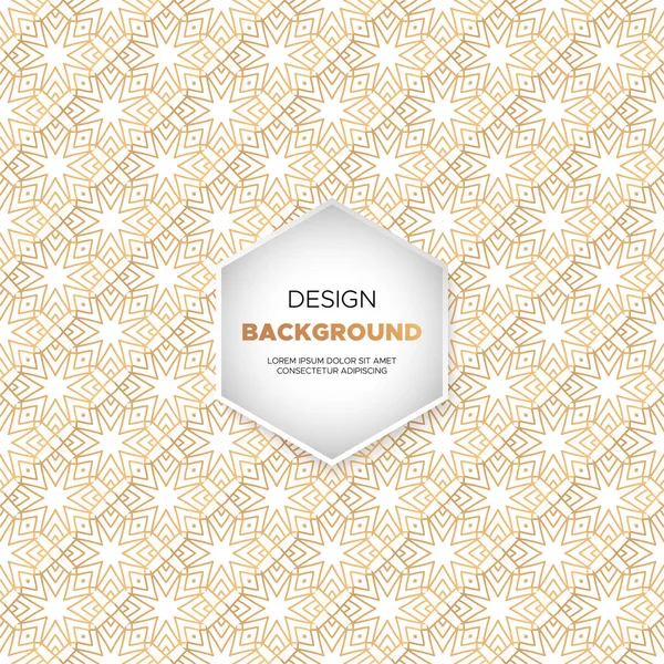 Fondo de diseño de mandala ornamental de lujo en color oro — Vector de stock