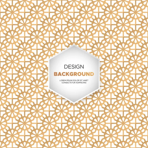 Fondo de diseño de mandala ornamental de lujo en color oro — Vector de stock