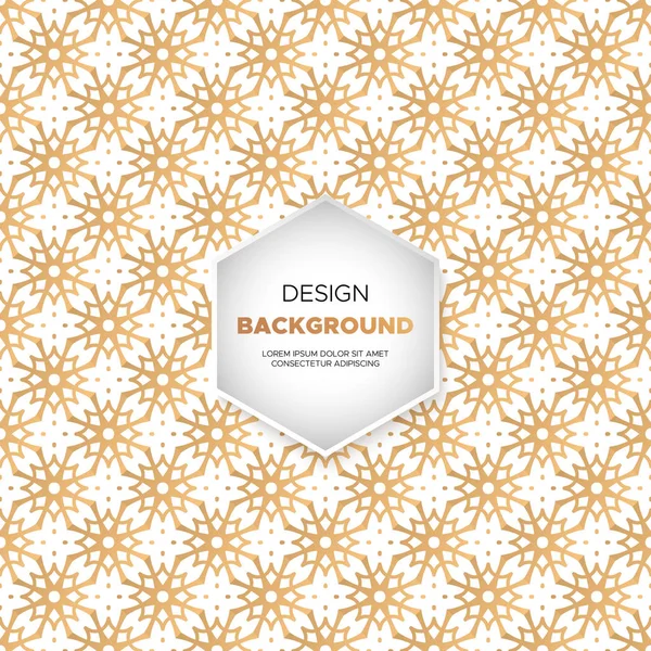 Fondo de diseño de mandala ornamental de lujo en color oro — Vector de stock