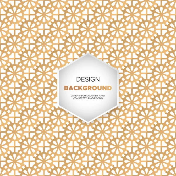 Fondo de diseño de mandala ornamental de lujo en color oro — Vector de stock