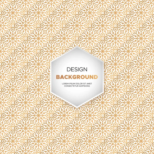 Fondo de diseño de mandala ornamental de lujo en color oro — Vector de stock