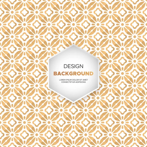 Fondo de diseño de mandala ornamental de lujo en color oro — Vector de stock